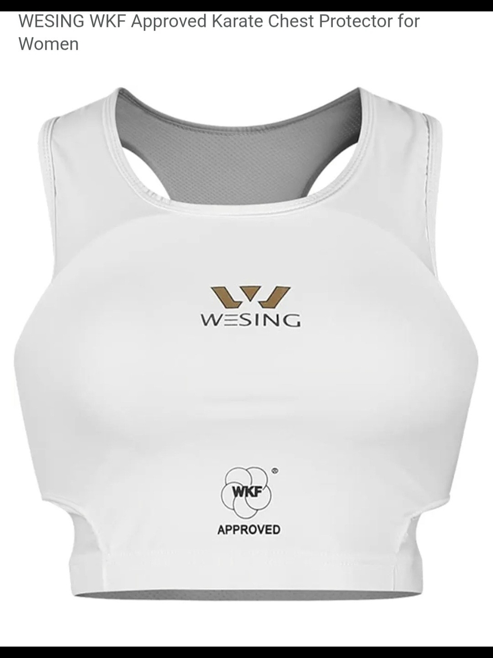 Women's White Protective Sports Crop Top - Picture 3 of 9